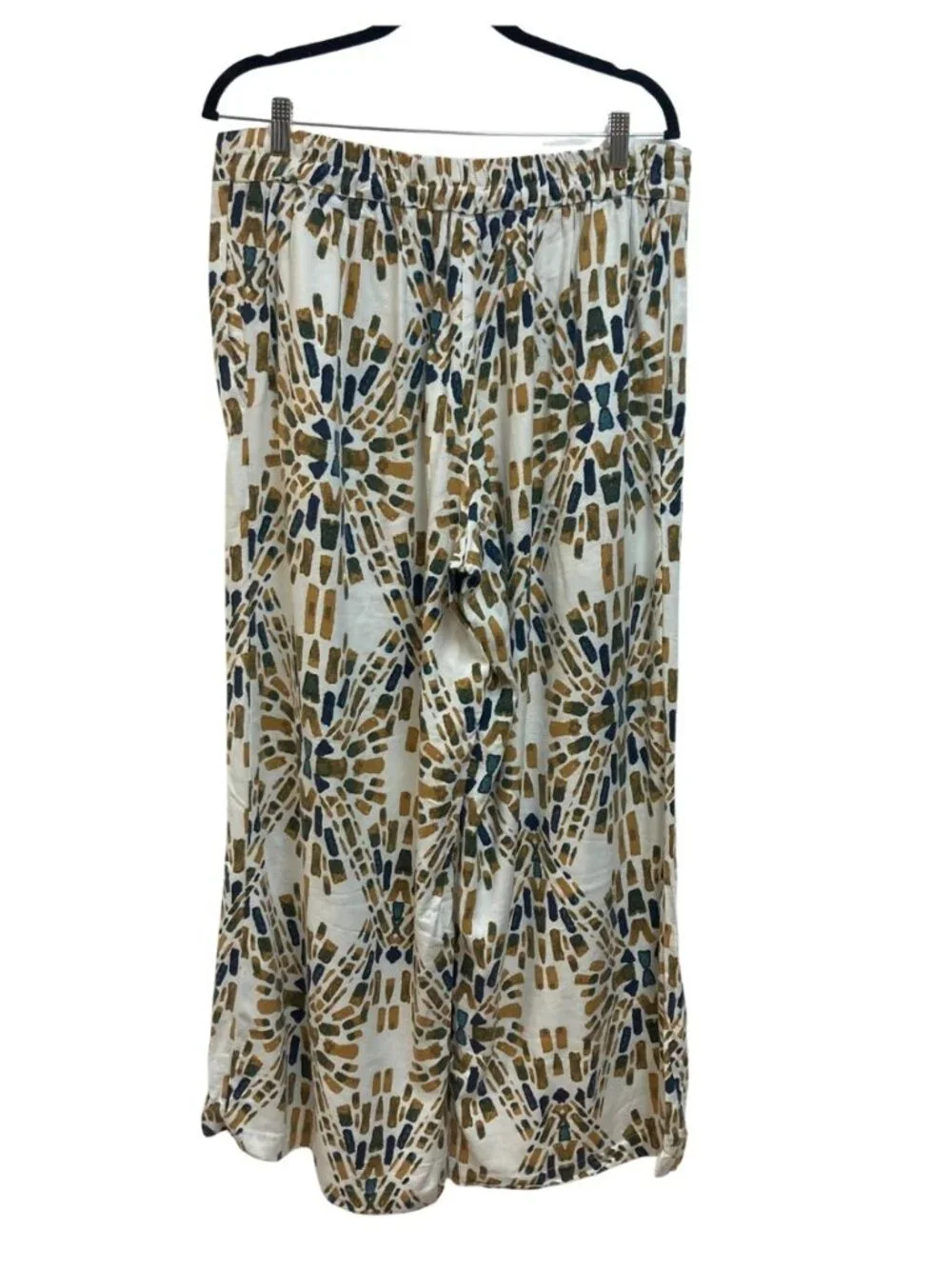 Free People Geometric Print Casual Elastic Waist Pants Size Medium